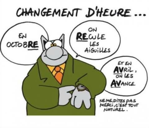 Philippe Geluck - Le Chat: changement d'heure Chat ch'est une Astuce !