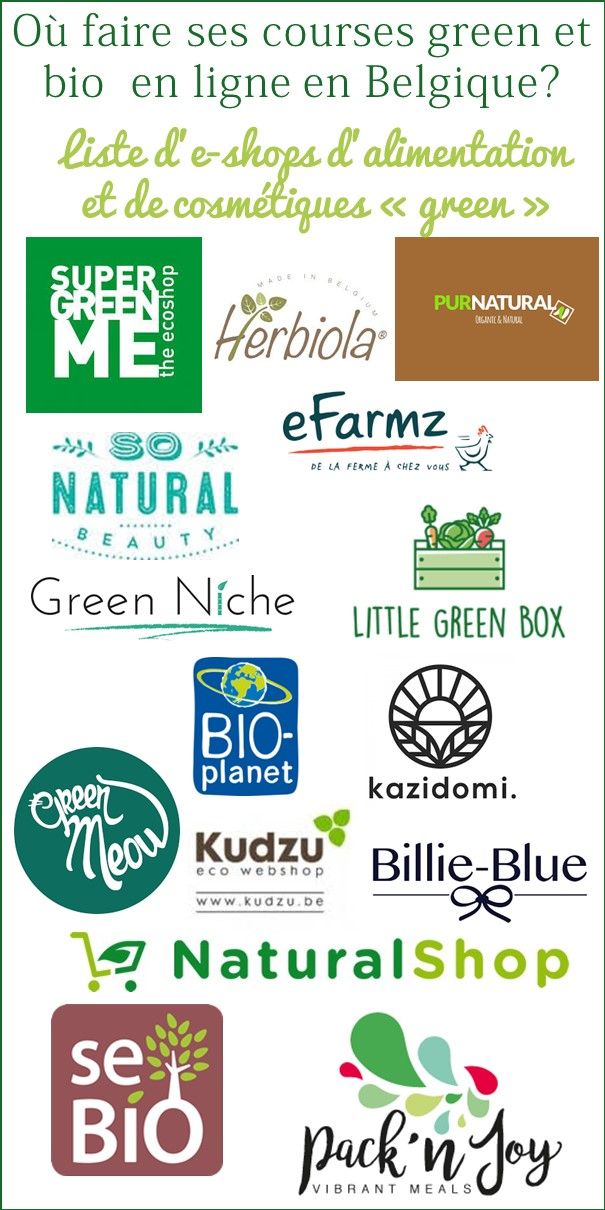 Liste d'eshops belges pour faire ses courses en ligne bio et green