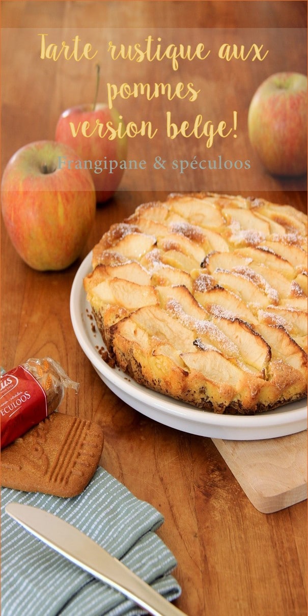 Tarte aux pommes rustique spectaculoos - une revisite belge (sepculoos - frangipane)