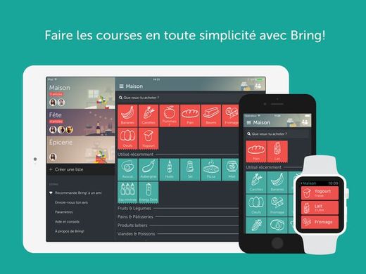Préparer vos listes de courses efficacement vec Bring!