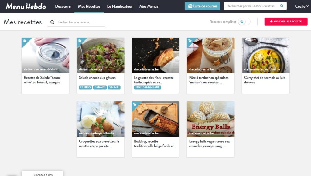 Avis menuHebdo: une application de planification simple et efficace pour planifier vos menus et repas de la semaine.
