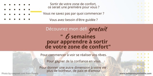 Défi - 6 semaines pour apprendre à sortir de sa zone de confort par A Step to a Gentle Life