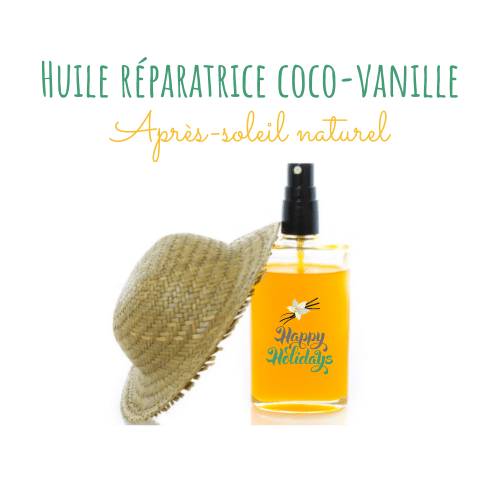 Soin après-soleil naturel: huile réparatrice coco vanille (DIY)