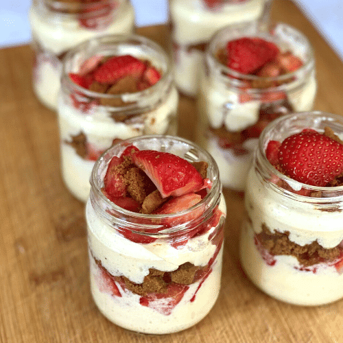 Recette de tiramisu fraises spéculoos en verrines facile er rapide